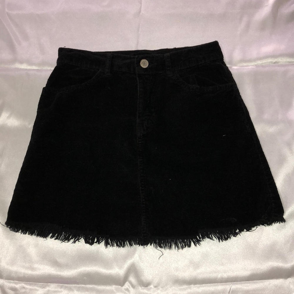 Black corduroy skirt